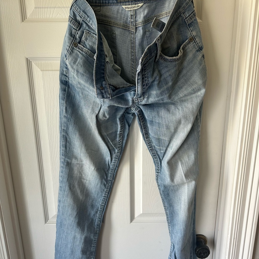 BKE Men's Faded Blue Straight Jeans